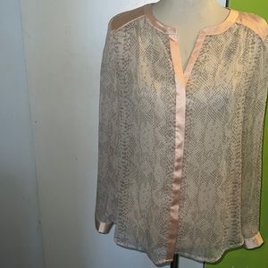 Ann Taylor pink print blouse